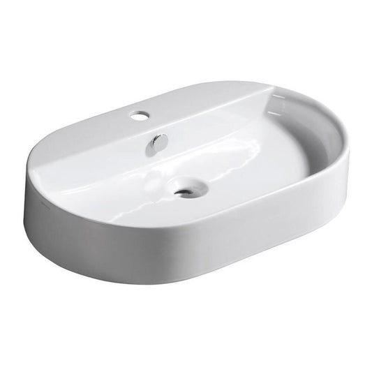 RING Keramik-Waschtisch zum Aufsetzen 65x40cm, weiß