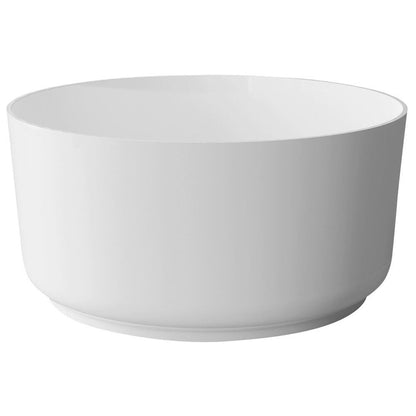 ESTATIS Gussmarmor-Badewanne ø110x51cm, weiß matt