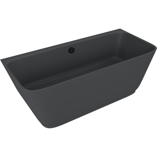SKYLLA Wand-Freistehende Badewanne 170x75x60cm, Anthrazit matt