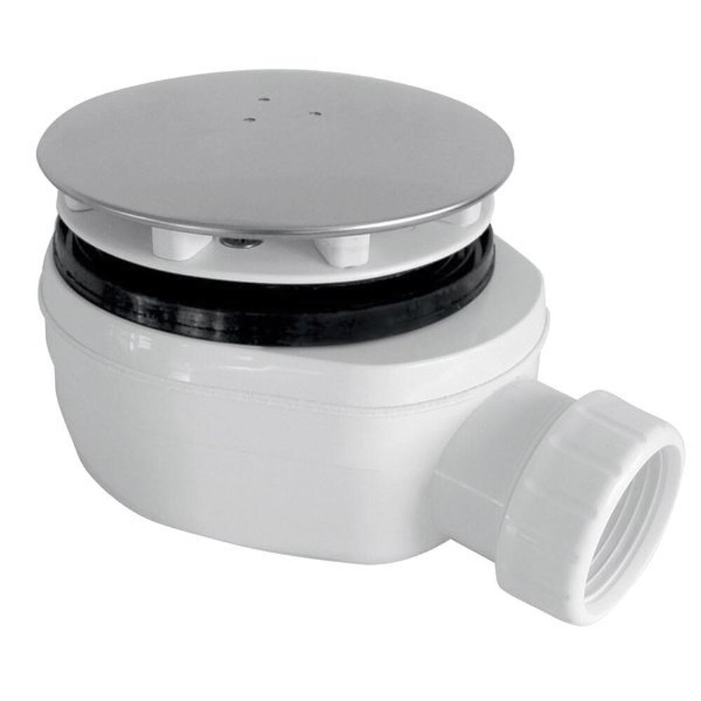 Siphon 90mm, INOX, extraniedrig, polierter Edelstahl