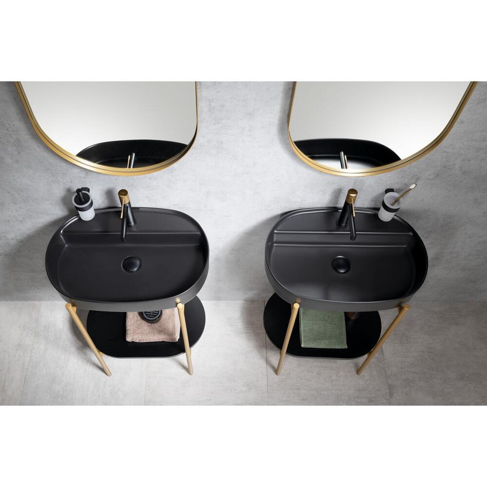 PUNO Konsole mit Waschbecken 600x860x396mm, gold matt