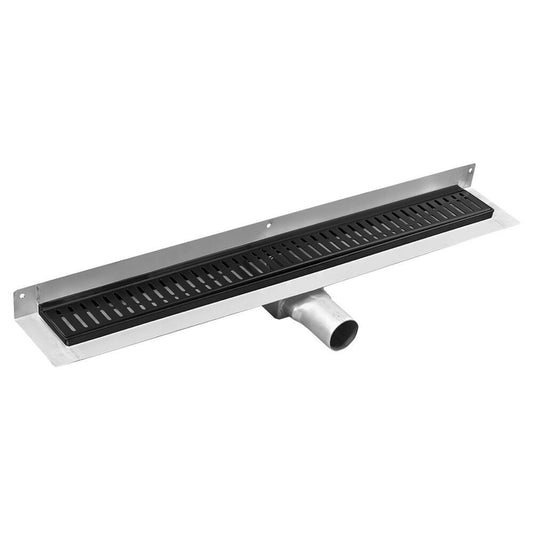 MANUS ONDA Bodenrinne aus Edelstahl mit Rost, wandhängend, L-850, DN50, Schwarz matt