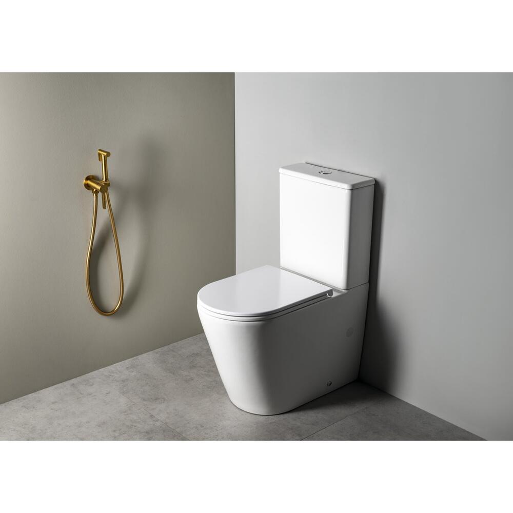 ICONIC Unterputz-Bidetarmatur mit Brausestop, rund, Gold matt