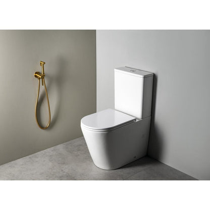 ICONIC Unterputz-Bidetarmatur mit Brausestop, rund, Gold matt