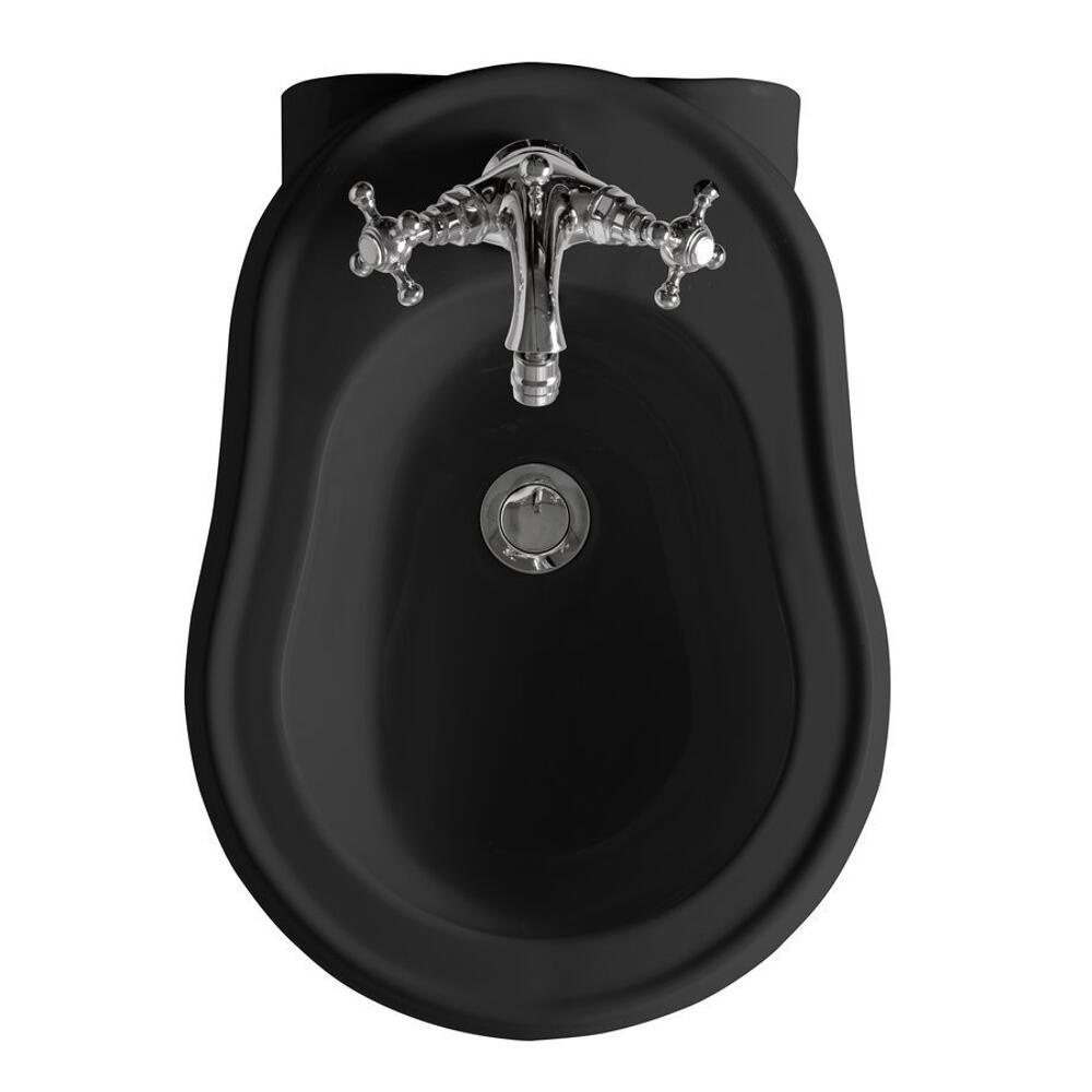 RETRO Hänge-Bidet 38x52cm, schwarz matt