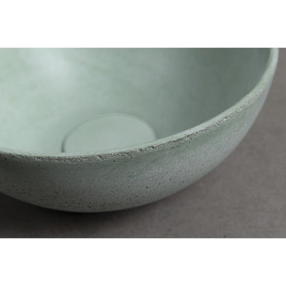 MINOR Betonwaschbecken zum Aufsetzen, Durchmesser 26cm, Grün matt