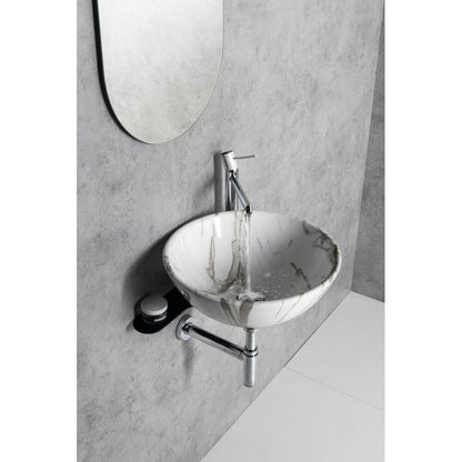 DALMA Keramik-Waschtisch Ø 42 cm, carrara