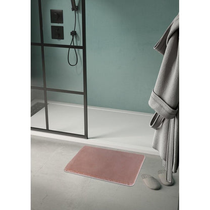 FUZZY Badematte, 50x80cm, 100% Polyester, Anti-Rutsch, Rosa
