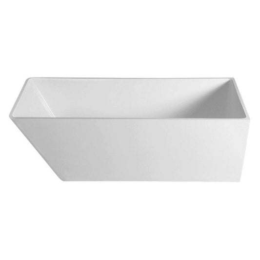 HERHIS Mineralguss-Badewanne 170x72x63cm, weiß