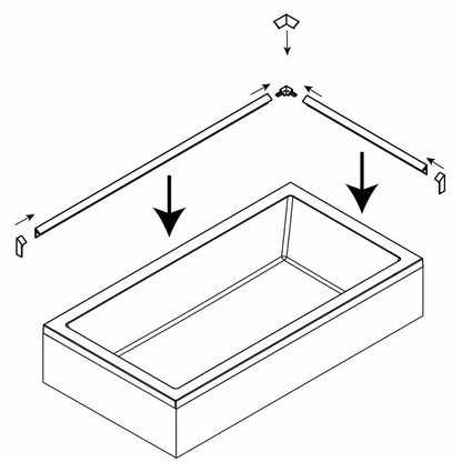 Abschlußleisten-Set für Duschwannen