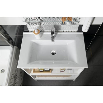 ZUNO 75 Keramik-Waschtisch 75x45cm, weiss