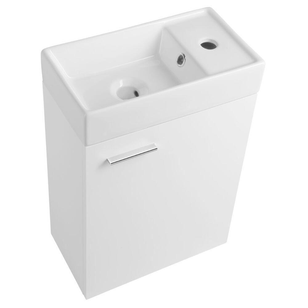 ZOJA Unterschrank mit Keramik Waschtisch 40x22 cm, weiß