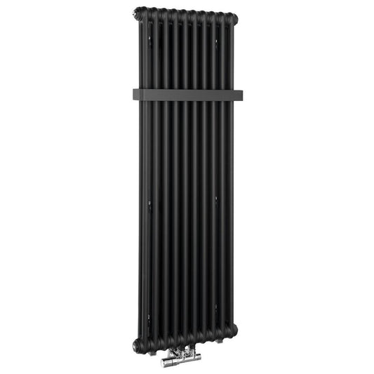 FEDE Badheizkörper 1500x490mm, 10 Segmente, Schwarz matt