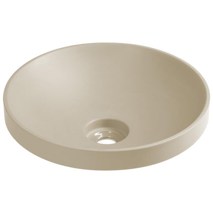 VERTO Einbauwaschtisch, Gussmarmor, Durch. 40,5cm, Beige matt