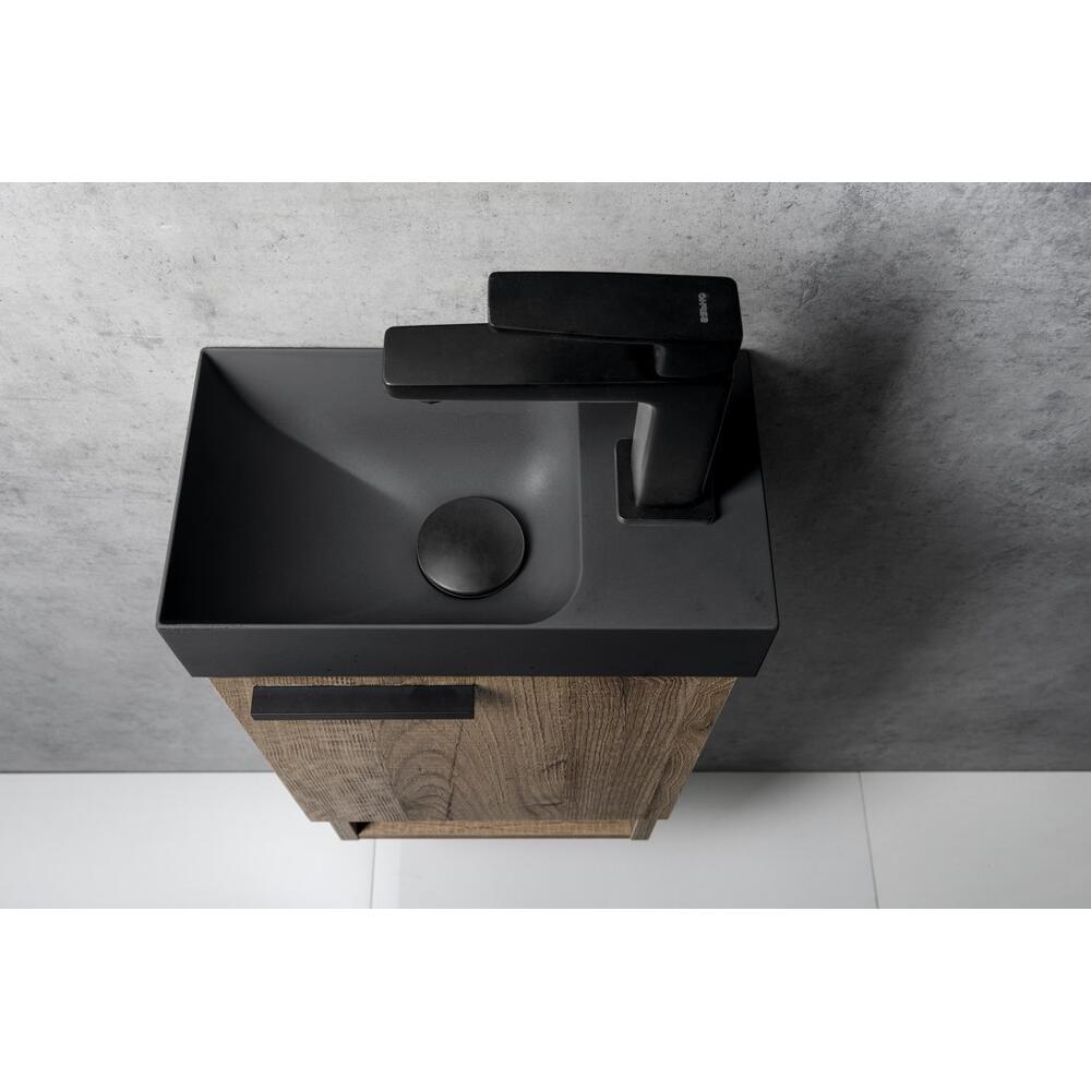 PICCOLINO Beton-Waschbecken 30,8x10x17cm, Armaturloch rechts, Anthrazit