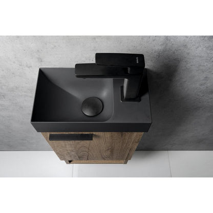 PICCOLINO Beton-Waschbecken 30,8x10x17cm, Armaturloch rechts, Anthrazit