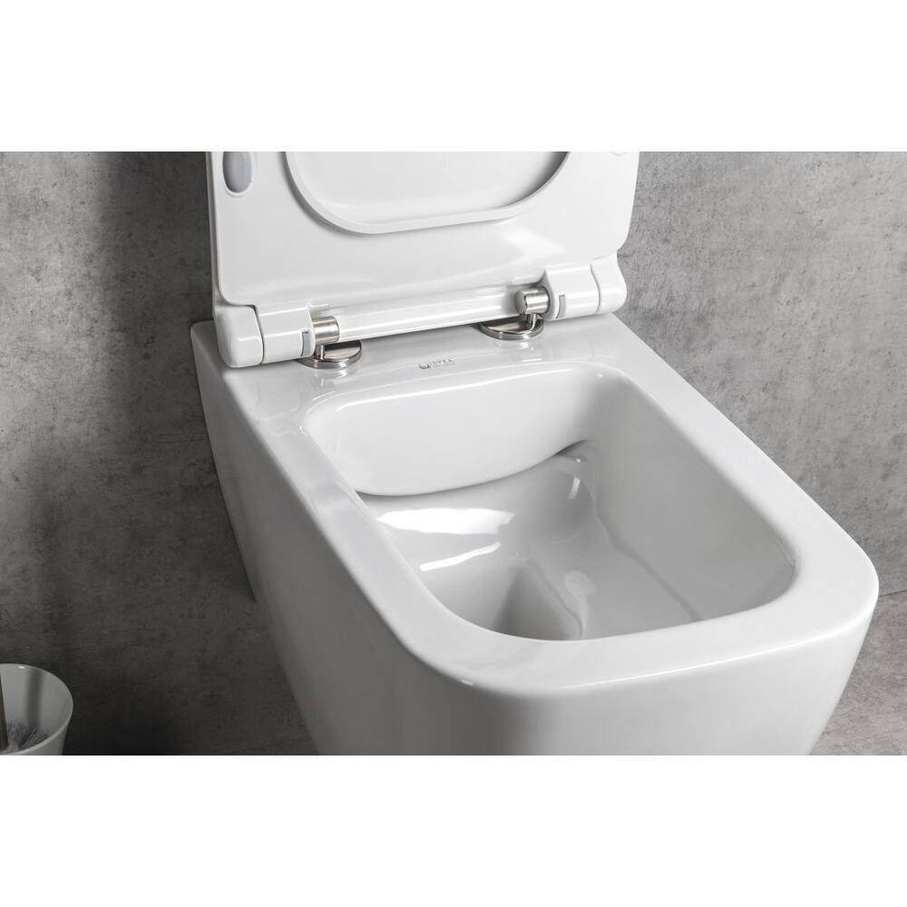 VEA Hänge-WC, spülrandlos, 34,5x52cm, weiß