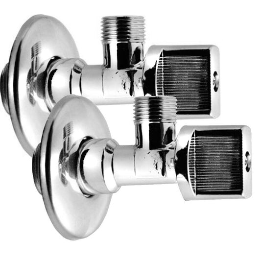 Eck-Kugelventil 1/2"x3/8“, Paar, Chrom