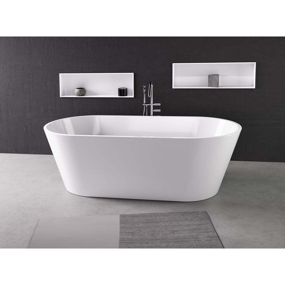 AZRA freistehende Badewanne 170x80x58cm, Weiß