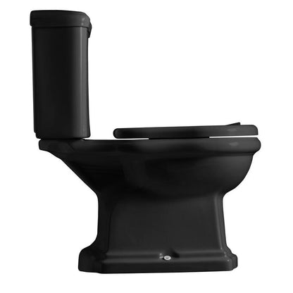 RETRO Kombi-WC 38,5x72cm, Abgang senkrecht, schwarz matt