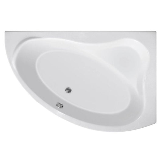 ORAVA Badewanne 150x90x38cm ohne Füße, rechts, weiß
