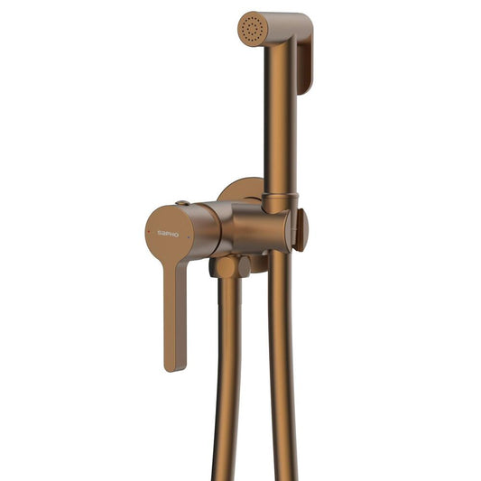ICONIC Unterputz-Bidetarmatur mit Brausestop, Rund, Kupfer matt