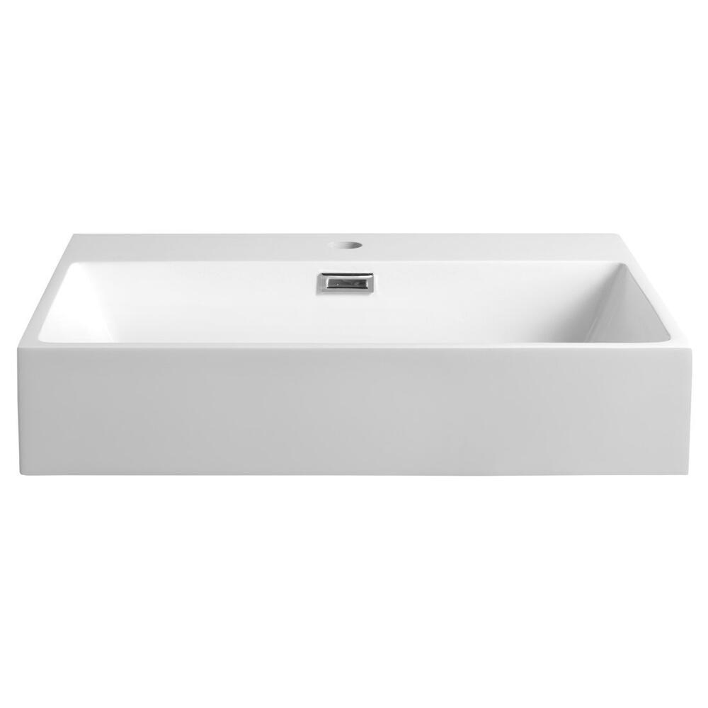 AQUATIC Waschtisch, Gussmarmor, 60x46cm, Weiß
