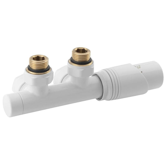 WICHER Thermostat-Anschlussgarnitur für Mittelanschluss 50mm, Weiß
