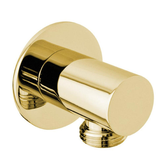 Duschanschluss, rund, dünne Kappe, gold