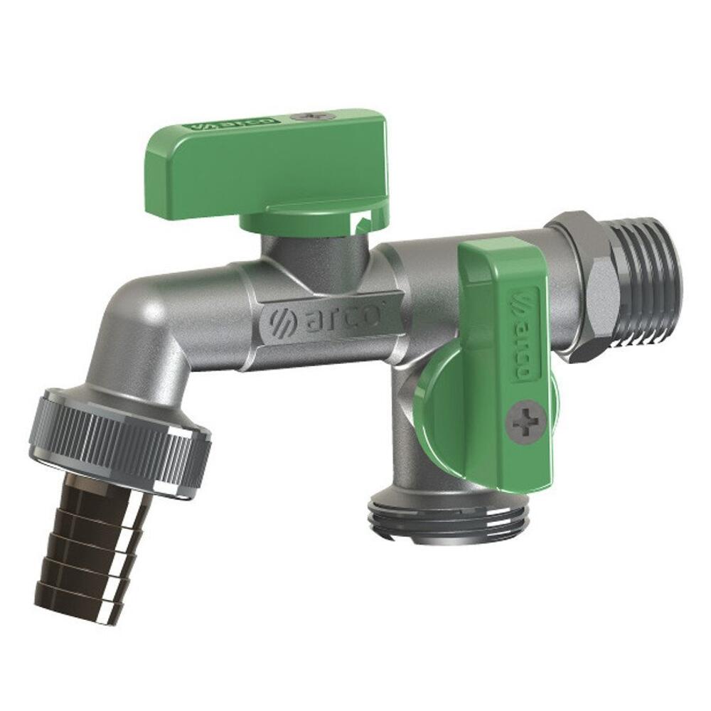 Garten Ventil mit zwei Ausgängen Nano 1/2"x3/4"x3/4", anticalc