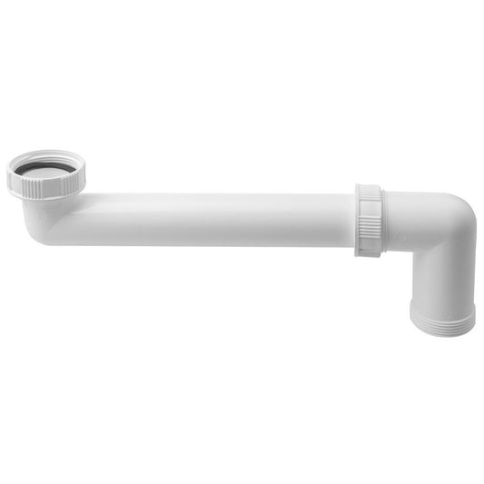 Spülbecken-Ablauf raumsparend 6/4", Weiß