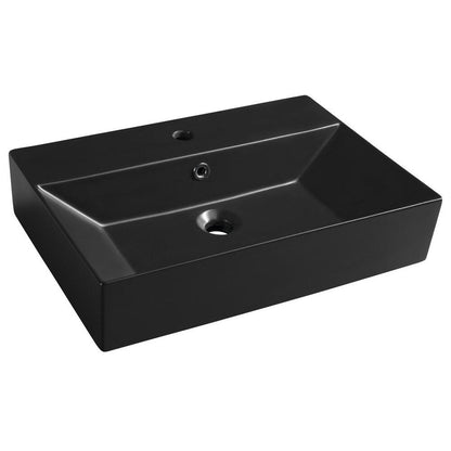 SISTEMA Keramik-Waschtisch 60x42cm, schwarz matt