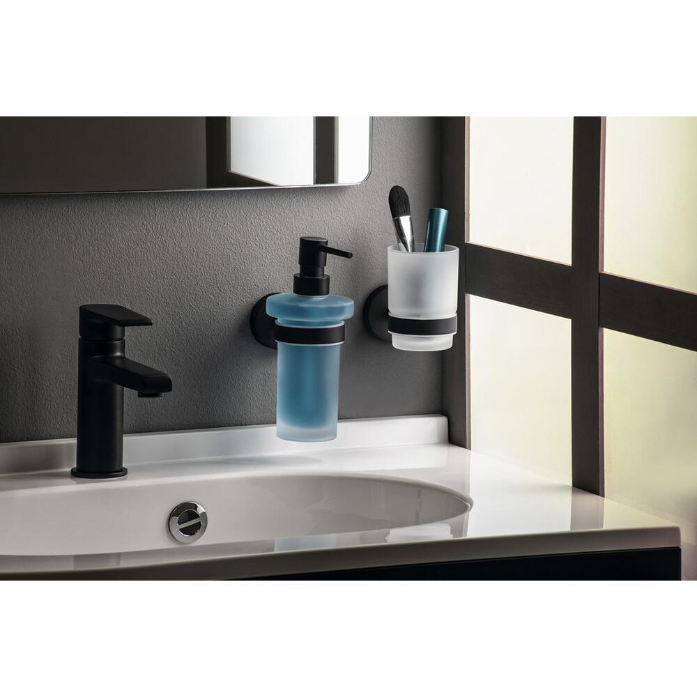 X-ROUND BLACK Glas, Milchglas, Schwarz matt