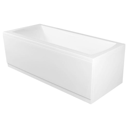 ELVINA Rechteckbadewanne mit Rahmengestell und Wannenschürzen,170x80x50cm, Links, Weiß