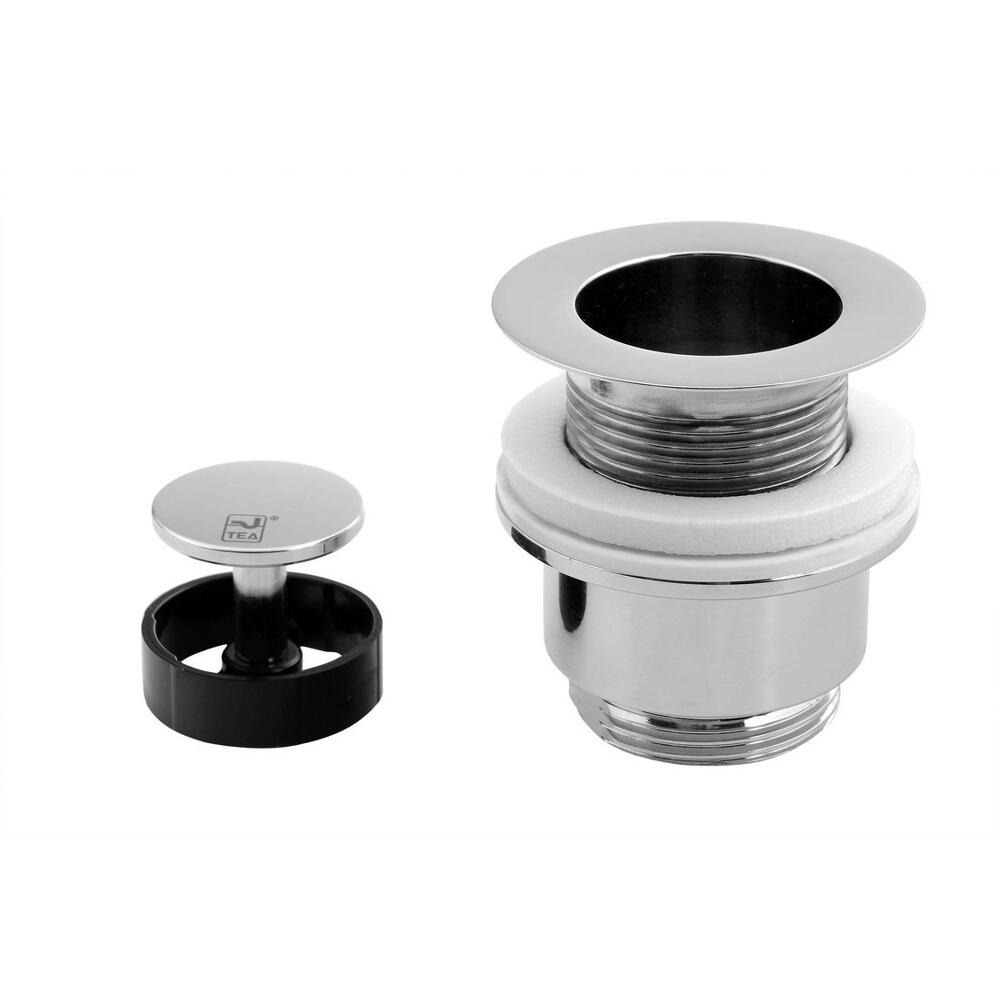 Nicht verschließbare Ablaufgarnitur 5/4“, H.30-45mm, Design Stopfen, Chrom
