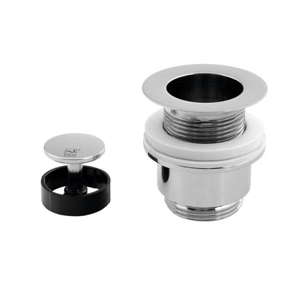Nicht verschließbare Ablaufgarnitur 5/4“, H.30-45mm, Design Stopfen, Chrom