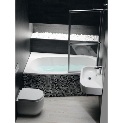 Raumspar Badewanne ASTRA WL165x90x48cm, links, weiß