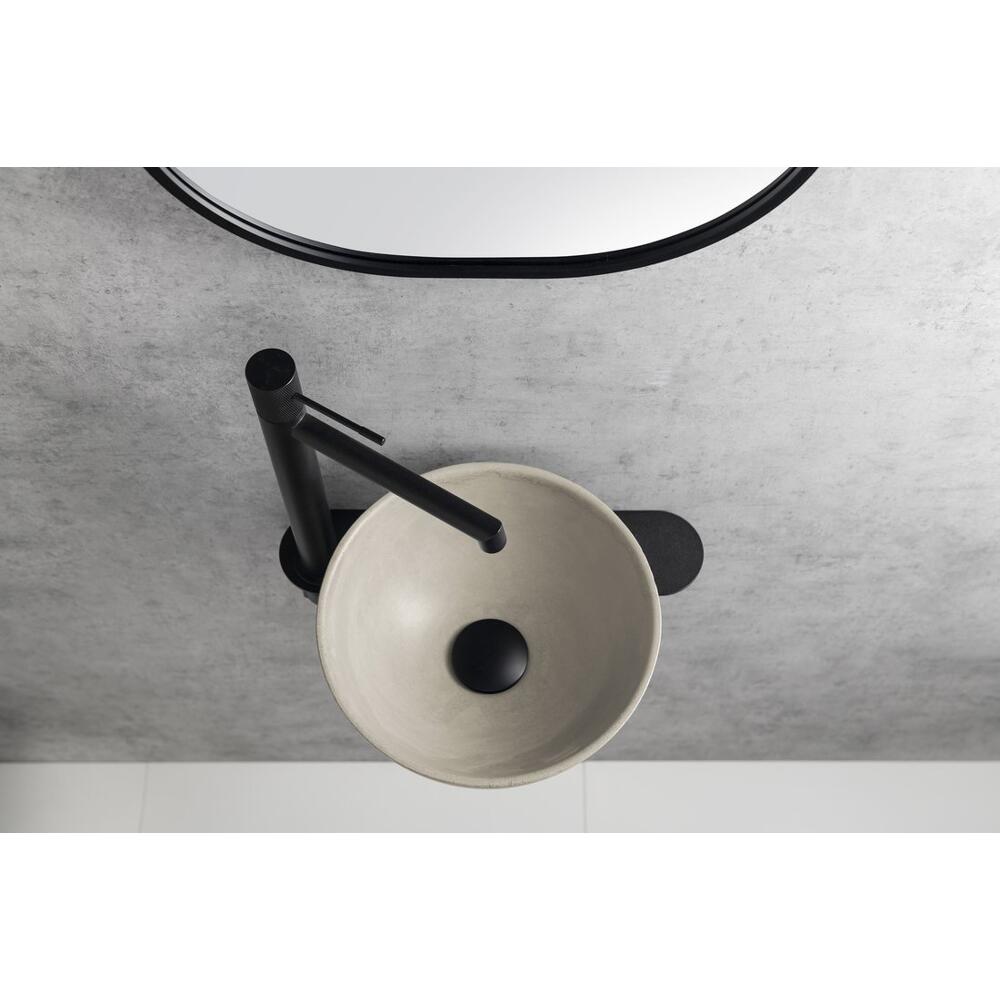 MINOR Betonwaschbecken zum Aufsetzen, Durchmesser 26cm, Sand matt