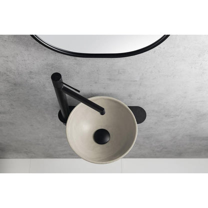 MINOR Betonwaschbecken zum Aufsetzen, Durchmesser 26cm, Sand matt