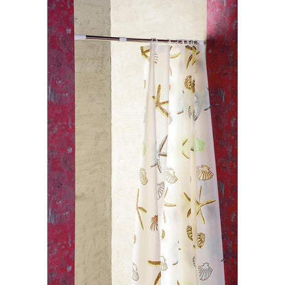 Duschvorhang 180x200cm, Vinyl, Seestern-Dekor