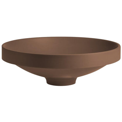 VERTO Einbauwaschtisch, Gussmarmor, Durch. 40,5cm, Braun matt