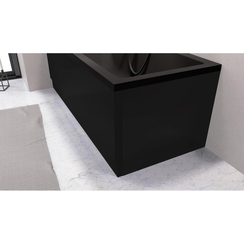 PLAIN Frontschürze 180x59cm, Schwarz matt, Links