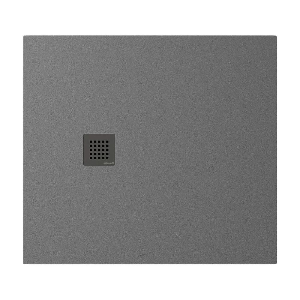 TRENECA Gussmarmor-Duschwanne 100x90cm, grau matt