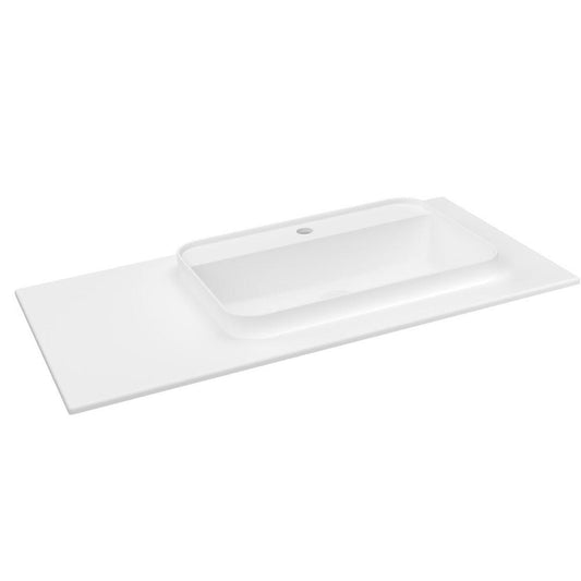 BRAHEA Waschtisch 96,6x51,5cm, Rockstone, rechts, weiss matt