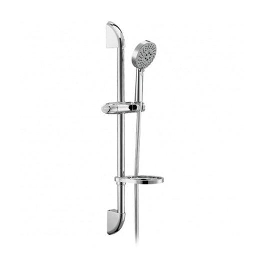 SLIDING Brausestange, mit Brauseschlauch und Handbrause, Chrom
