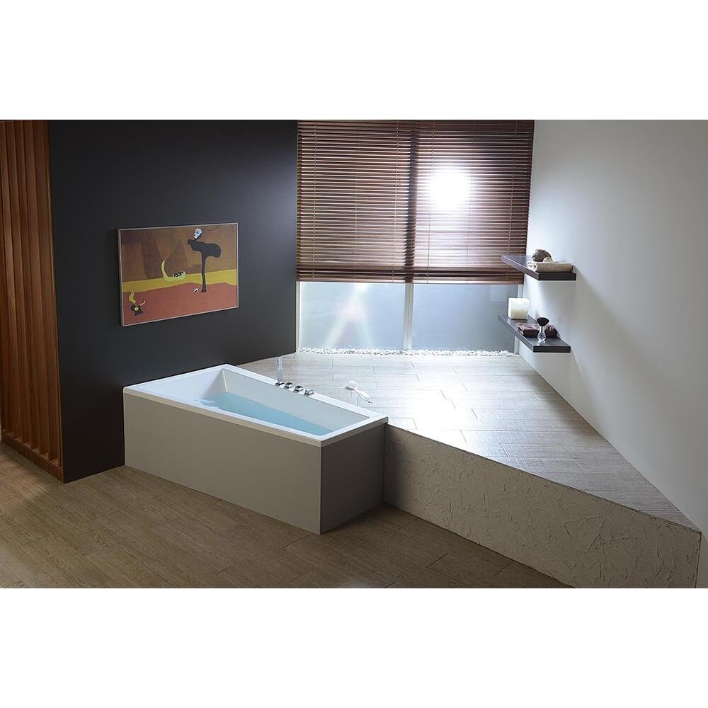 Raumspar Badewanne ANDRA, 180x90x45cm, links, weiß
