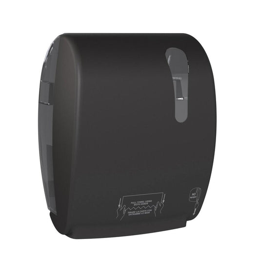 COLORED Papierhandtuchspender in Rolle, Autocut, 32x40,5x22,4cm, ABS, Soft Touch, Schwarz matt
