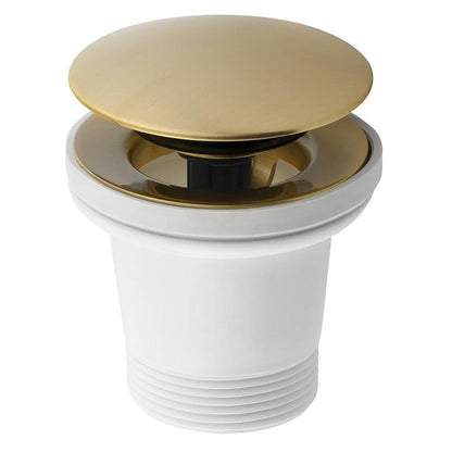 Ablaufgarnitur, Click Clack, für Badewannen ohne Überlauf, Gold matt