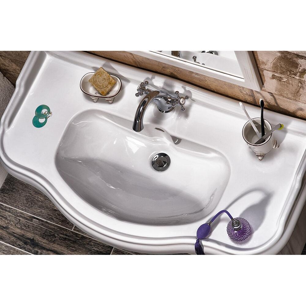 RETRO Keramik-Waschtisch 100x54,5cm, weiß