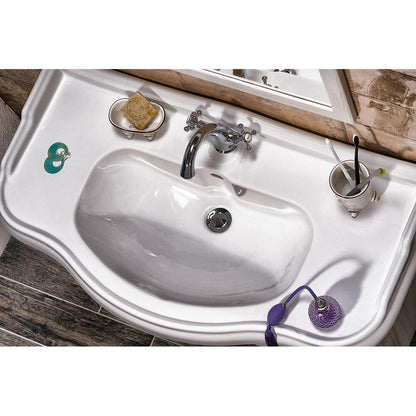 RETRO Keramik-Waschtisch 100x54,5cm, weiß